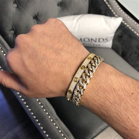 cartier men jewelery|expensive men's diamond bracelets.